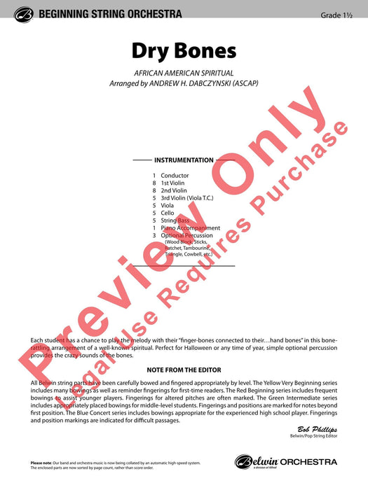 Dry Bones 總譜 | 小雅音樂 Hsiaoya Music