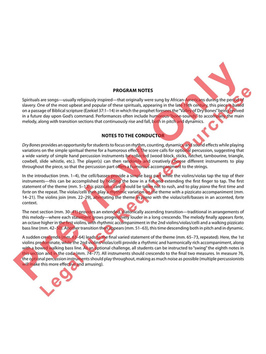 Dry Bones 總譜 | 小雅音樂 Hsiaoya Music