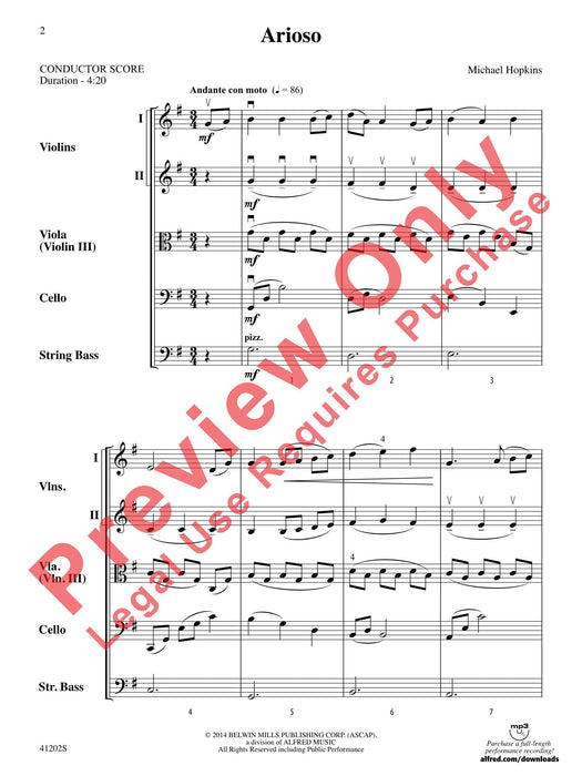 Arioso 總譜 | 小雅音樂 Hsiaoya Music