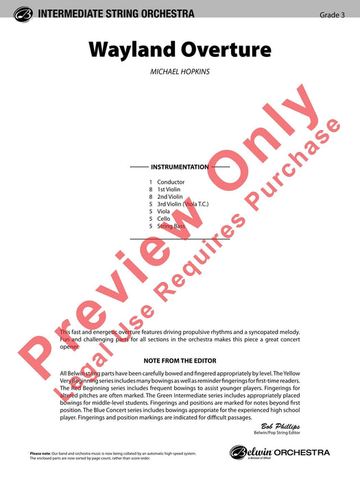 Wayland Overture 序曲 總譜 | 小雅音樂 Hsiaoya Music