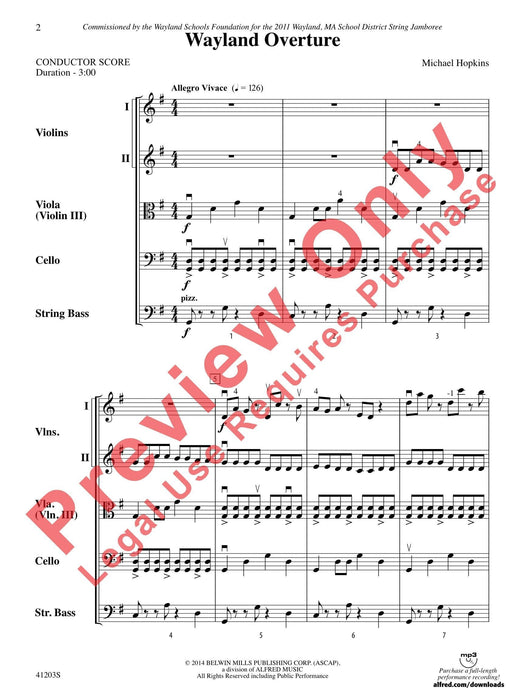 Wayland Overture 序曲 總譜 | 小雅音樂 Hsiaoya Music