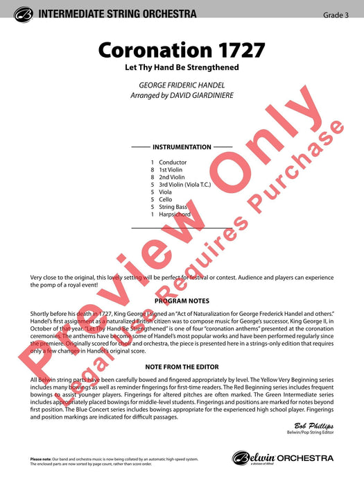 Coronation 1727 Let Thy Hand Be Strengthened 韓德爾 總譜 | 小雅音樂 Hsiaoya Music