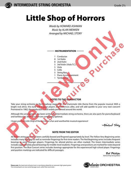 Little Shop of Horrors 總譜 | 小雅音樂 Hsiaoya Music