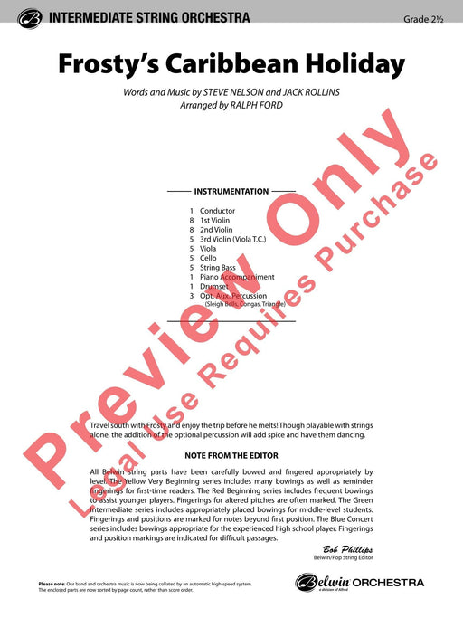 Frosty's Caribbean Holiday 總譜 | 小雅音樂 Hsiaoya Music