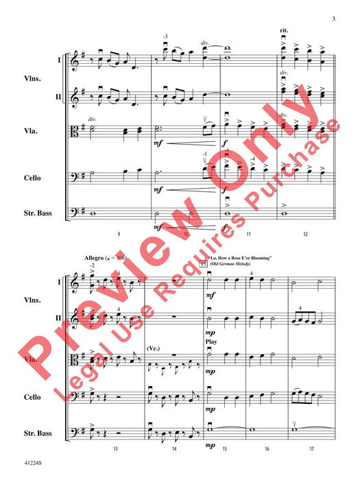 Winterfest Featuring: Lo, How a Rose E'er Blooming / The Holly and the Ivy / Break Forth, O Beauteous, Heavenly Light 總譜 | 小雅音樂 Hsiaoya Music