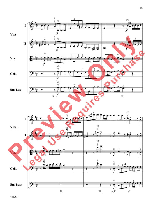 Concerto in D Transcription of Concerto for Four Violins No. 2 TWV 40:202 泰勒曼 協奏曲 小提琴 總譜 | 小雅音樂 Hsiaoya Music