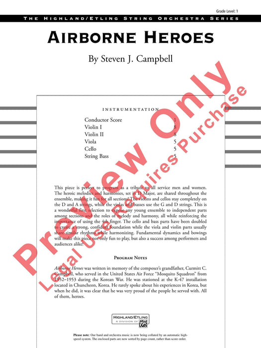 Airborne Heroes 總譜 | 小雅音樂 Hsiaoya Music