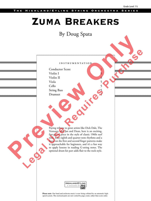 Zuma Breakers 總譜 | 小雅音樂 Hsiaoya Music