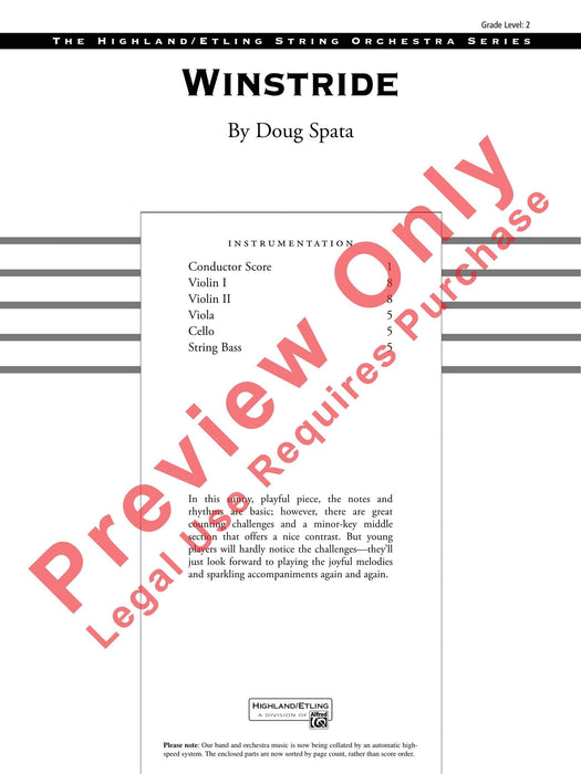 Winstride 總譜 | 小雅音樂 Hsiaoya Music