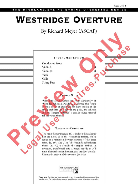 Westridge Overture 序曲 | 小雅音樂 Hsiaoya Music