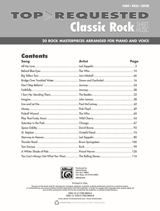 Top-Requested Classic Rock Sheet Music 20 Rock Masterpieces Arranged for Piano and Voice 小品 鋼琴 | 小雅音樂 Hsiaoya Music