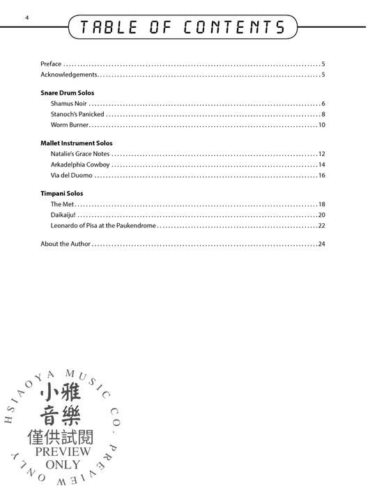 Sixty-Second Solos For Snare Drum, Timpani, and Mallet Instruments 獨奏 鼓定音鼓 | 小雅音樂 Hsiaoya Music