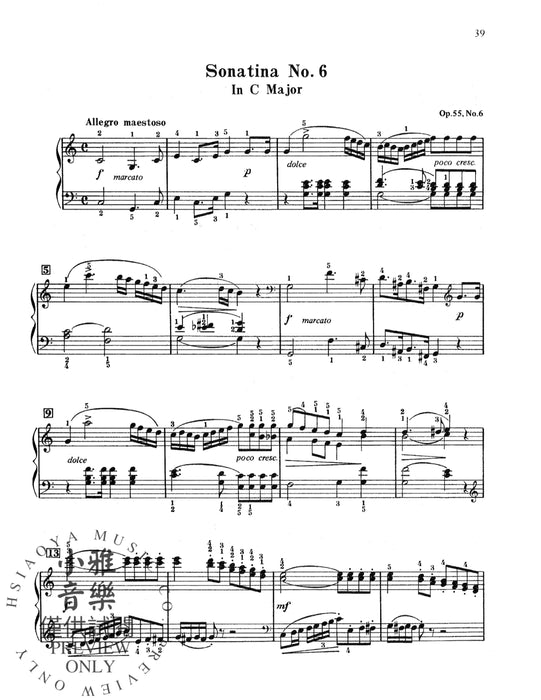 Kuhlau: Six Sonatinas, Opus 55 小奏鳴曲 作品 | 小雅音樂 Hsiaoya Music