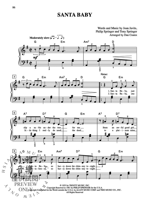 Top-Requested Christmas Sheet Music 40 Holiday Favorites Arranged by Dan Coates | 小雅音樂 Hsiaoya Music