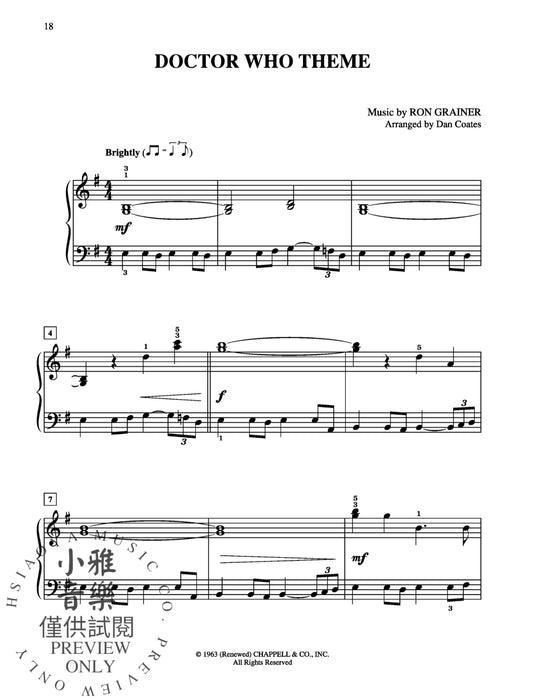 Top-Requested Movie & TV Sheet Music 24 Popular Songs and Themes Arranged by Dan Coates | 小雅音樂 Hsiaoya Music