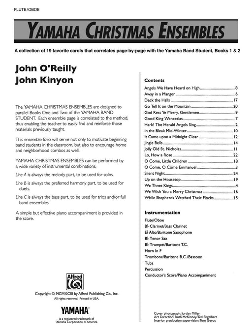 Yamaha Christmas Ensembles A Collection of 19 Favorite Carols that Correlates Page-by-Page with the Yamaha Band Student, Books 1 & 2 耶誕頌歌 | 小雅音樂 Hsiaoya Music