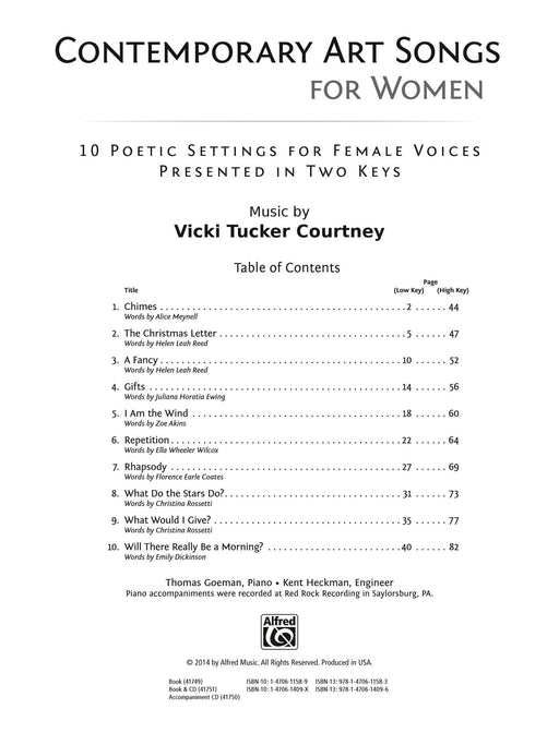 Contemporary Art Songs for Women 10 Poetic Settings for Female Voices Presented in Two Keys | 小雅音樂 Hsiaoya Music