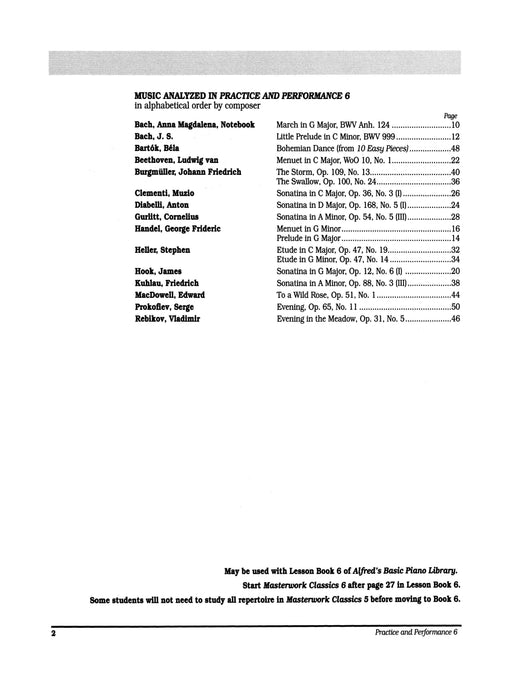 Masterwork Practice & Performance, Level 6 | 小雅音樂 Hsiaoya Music