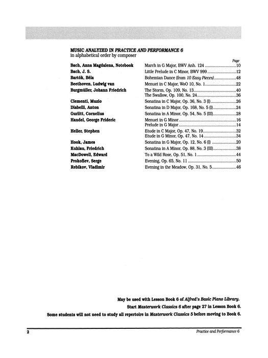 Masterwork Practice & Performance, Level 6 | 小雅音樂 Hsiaoya Music