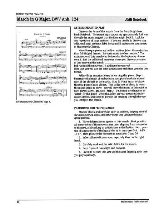 Masterwork Practice & Performance, Level 6 | 小雅音樂 Hsiaoya Music