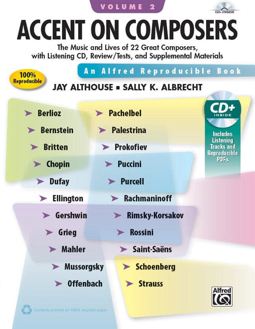 Accent on Composers, Volume 2 The Music and Lives of 22 Great Composers, with Listening CD, Review/Tests, and Supplemental Materials | 小雅音樂 Hsiaoya Music