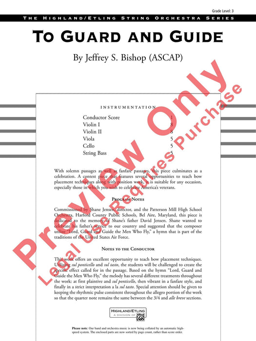 To Guard and Guide 總譜 | 小雅音樂 Hsiaoya Music