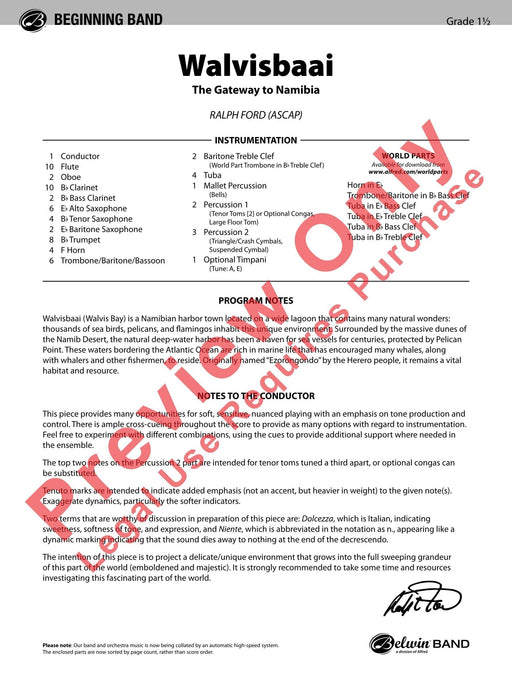 Walvisbaai The Gateway to Namibia 總譜 | 小雅音樂 Hsiaoya Music