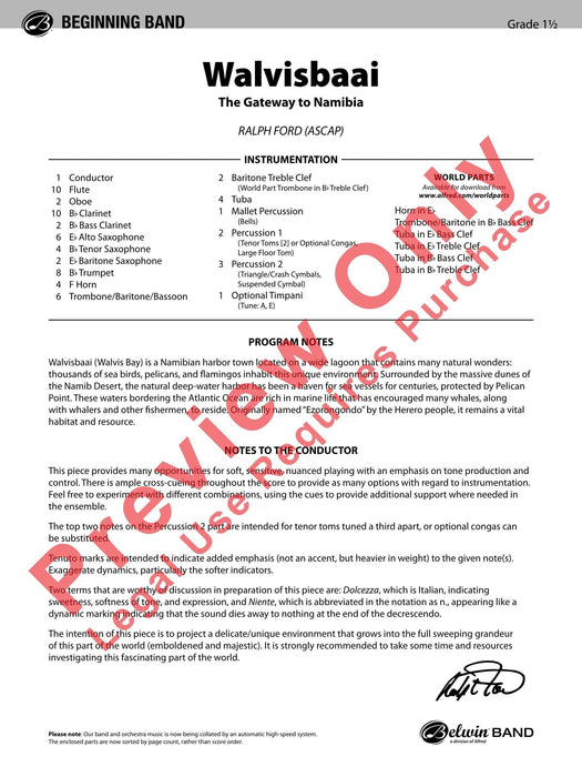 Walvisbaai The Gateway to Namibia 總譜 | 小雅音樂 Hsiaoya Music