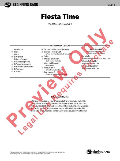 Fiesta Time 總譜 | 小雅音樂 Hsiaoya Music