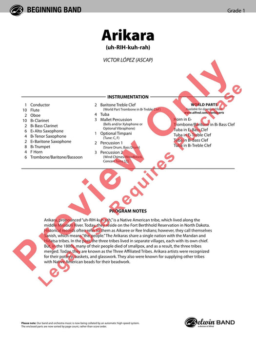Arikara (uh-RIH-kuh-rah) 總譜 | 小雅音樂 Hsiaoya Music