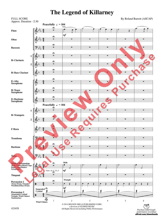 The Legend of Killarney 傳奇曲 總譜 | 小雅音樂 Hsiaoya Music