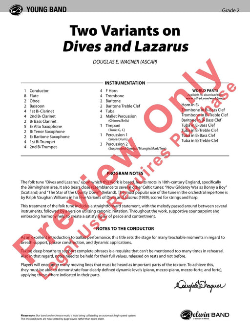 Two Variants on "Dives and Lazarus" 詠唱調 總譜 | 小雅音樂 Hsiaoya Music