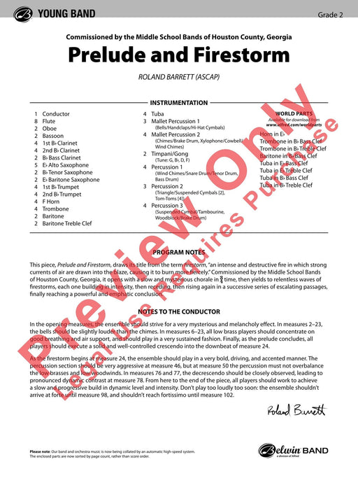 Prelude and Firestorm 前奏曲 總譜 | 小雅音樂 Hsiaoya Music