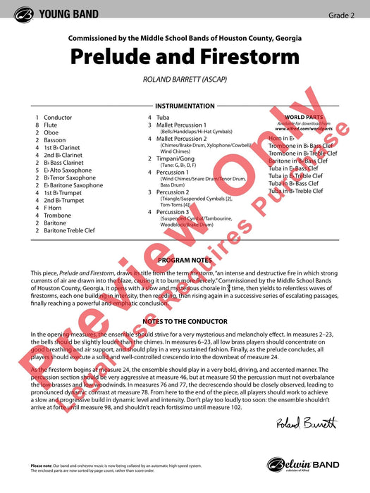 Prelude and Firestorm 前奏曲 總譜 | 小雅音樂 Hsiaoya Music