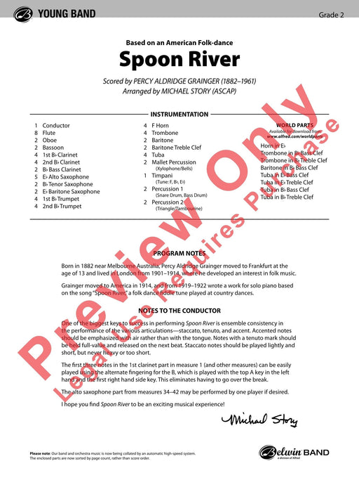 Spoon River 總譜 | 小雅音樂 Hsiaoya Music