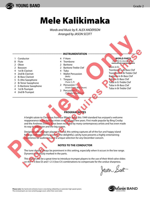 Mele Kalikimaka 總譜 | 小雅音樂 Hsiaoya Music