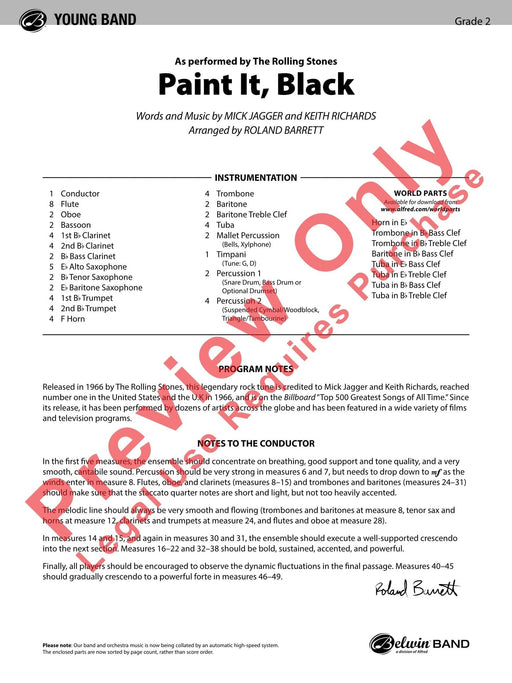 Paint It, Black As Performed by The Rolling Stones 總譜 | 小雅音樂 Hsiaoya Music