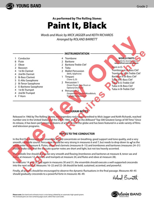 Paint It, Black As Performed by The Rolling Stones 總譜 | 小雅音樂 Hsiaoya Music