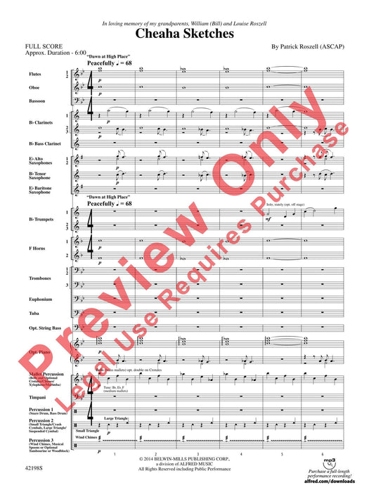 Cheaha Sketches 總譜 | 小雅音樂 Hsiaoya Music