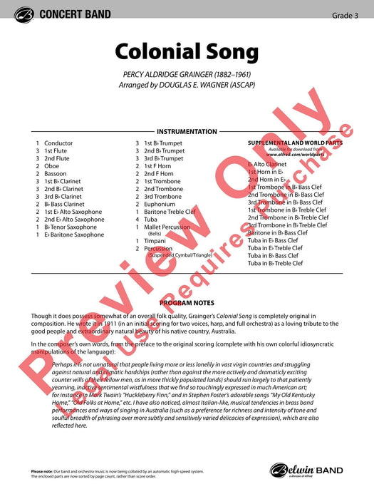 Colonial Song 總譜 | 小雅音樂 Hsiaoya Music