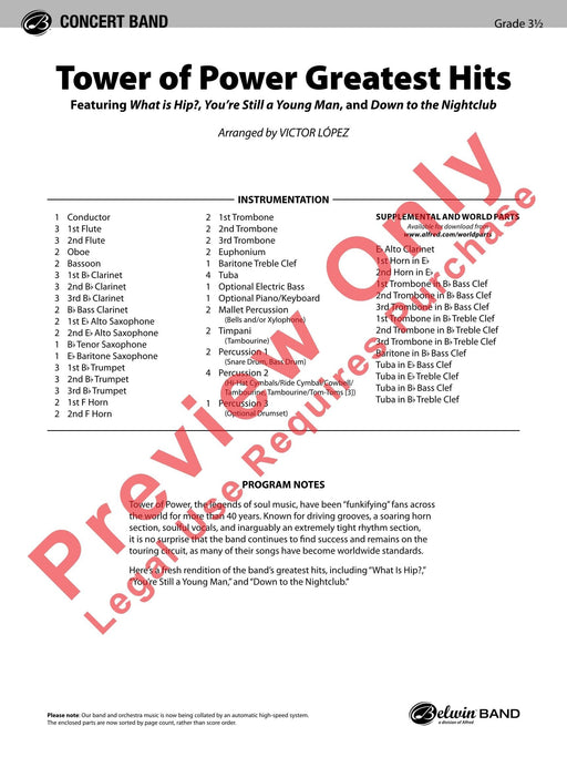 Tower of Power Greatest Hits Featuring: What Is Hip? / You're Still a Young Man / Down to the Night Club 總譜 | 小雅音樂 Hsiaoya Music