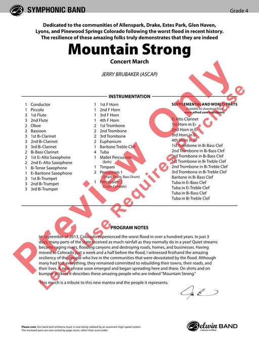 Mountain Strong Concert March 音樂會進行曲 總譜 | 小雅音樂 Hsiaoya Music