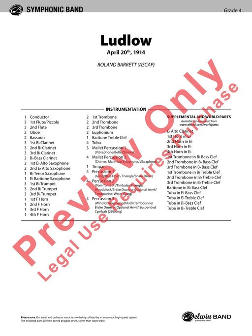 Ludlow April 20th 1914 總譜 | 小雅音樂 Hsiaoya Music