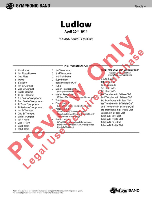 Ludlow April 20th 1914 總譜 | 小雅音樂 Hsiaoya Music