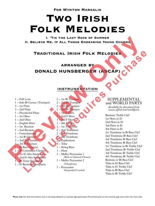 Two Irish Folk Melodies I. 'Tis the Last Rose of Summer, II. Believe Me, If All Those Endearing Young Charms 民謠 總譜 | 小雅音樂 Hsiaoya Music