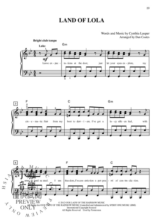 Kinky Boots Easy Piano Selections from the Broadway Musical 鋼琴 百老匯 | 小雅音樂 Hsiaoya Music