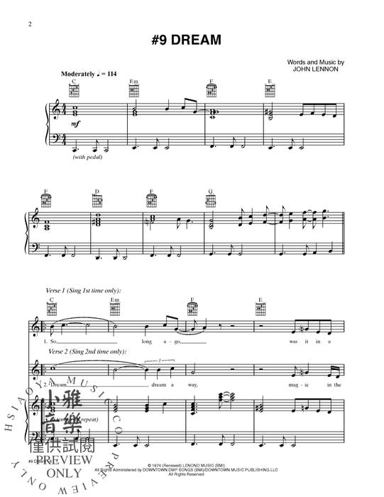 John Lennon: Sheet Music Anthology | 小雅音樂 Hsiaoya Music