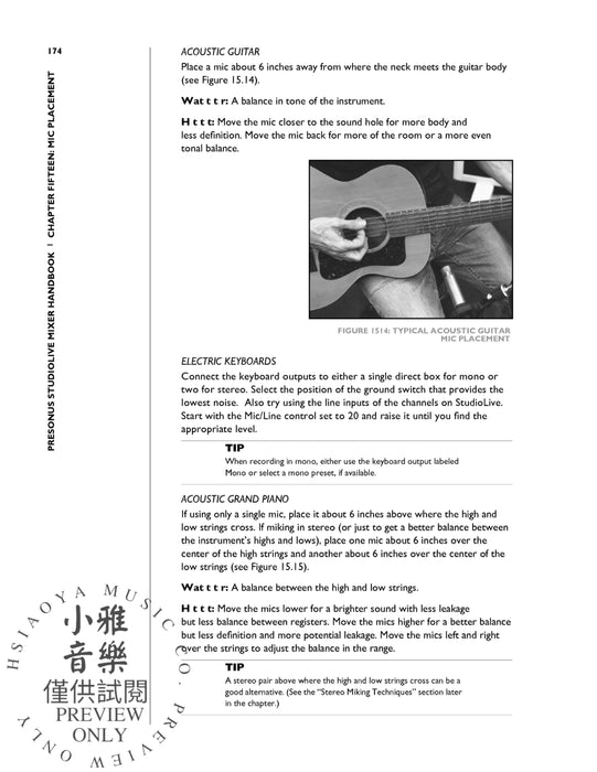 PreSonus® StudioLive™ Mixer Handbook The Official Guide to Getting the Most from Your Console | 小雅音樂 Hsiaoya Music