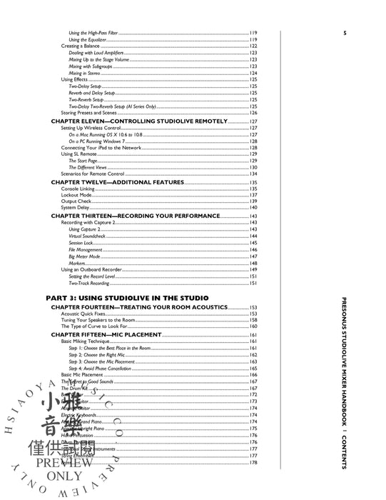 PreSonus® StudioLive™ Mixer Handbook The Official Guide to Getting the Most from Your Console | 小雅音樂 Hsiaoya Music