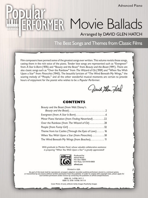 Popular Performer: Movie Ballads The Best Songs and Themes from Classic Films 敘事曲 | 小雅音樂 Hsiaoya Music